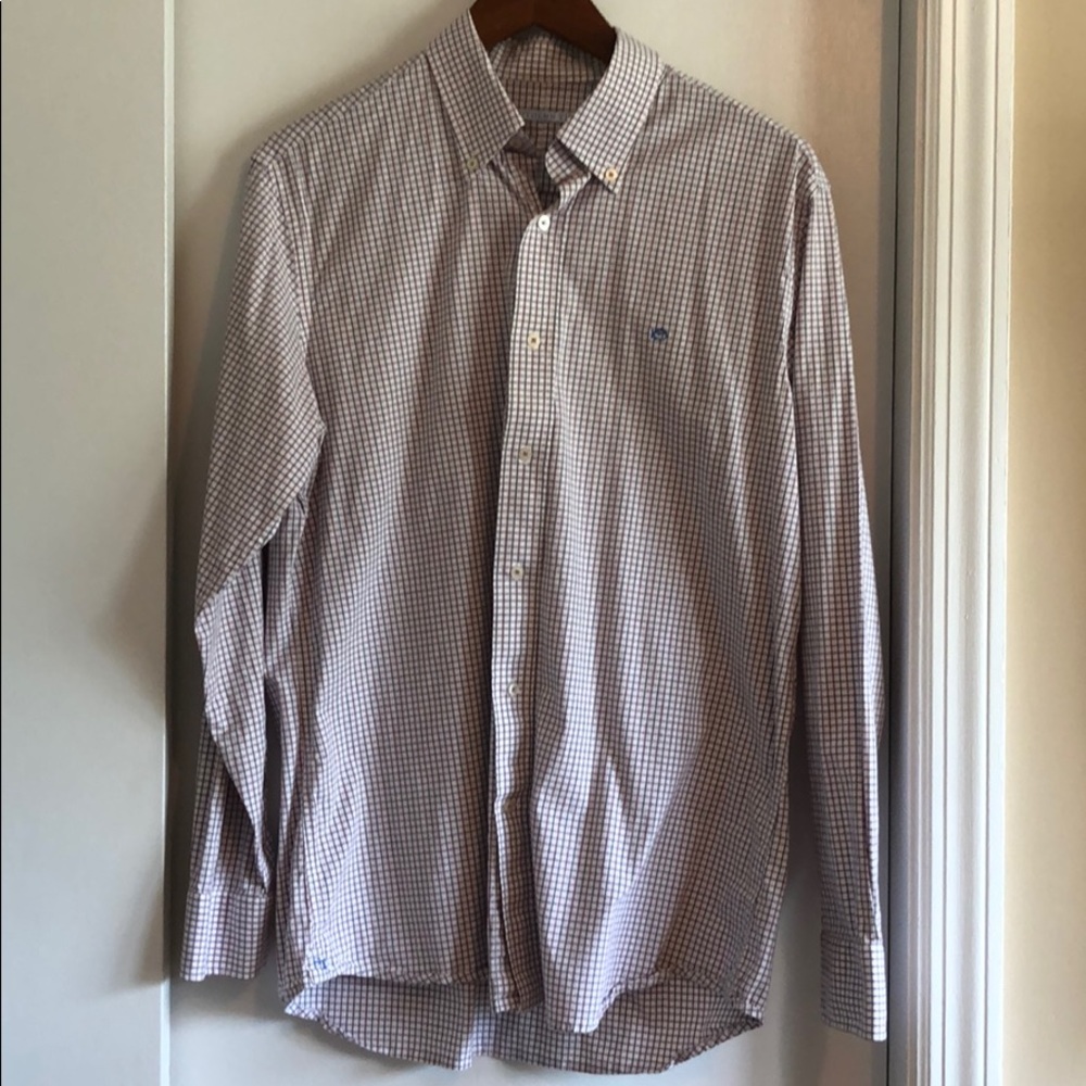 Southern Tide Pink and Purple Button Down